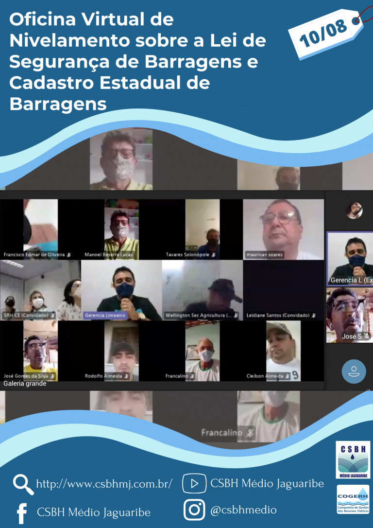 Gerência de Limoeiro do Norte realiza Oficina Virtual sobre a Lei de Segurança de Barragens