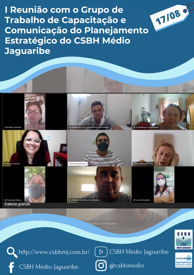 GT de Capacitação e Comunicação do CSBH Médio Jaguaribe tem sua 1ª reunião de trabalho