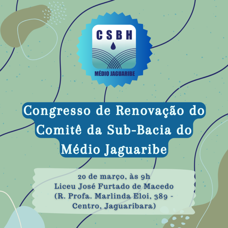 Congresso de Renovação do Comitê do Médio Jaguaribe ocorre na quinta-feira (21), em Jaguaribara